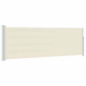vidaXL sammenrullelig sidemarkise til terrassen 100x314 cm cremefarvet