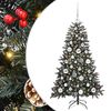 vidaXL Kunstigt juletr&aelig; med stativ Gr&oslash;n 120 cm PVC og plastik og st&aring;l