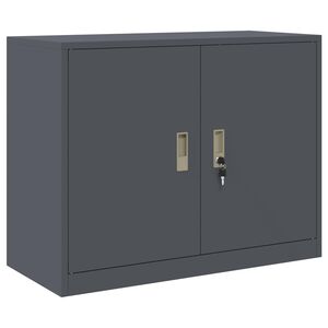 vidaXL Opbevaringsskab Antracit 90 x 40 x 70 cm St&aring;l