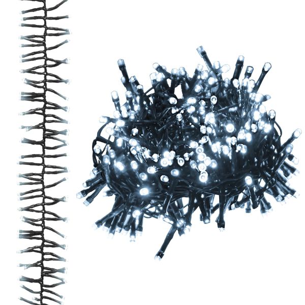 vidaXL LED-lysk&aelig;de 1000 LED'er 11 m PVC koldt hvidt lys