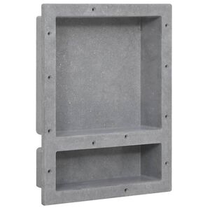 vidaxL bruseniche med 2 rum 41x51x10 cm mat gr&aring;