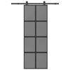 vidaXL skyded&oslash;r med hardwares&aelig;t 76x205 cm h&aelig;rdet glas og aluminium