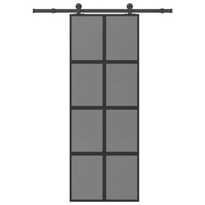 vidaXL skyded&oslash;r med hardwares&aelig;t 76x205 cm h&aelig;rdet glas og aluminium