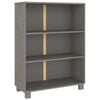 vidaXL bogskab HAMAR 85x35x112 cm massivt fyrretr&aelig; lysegr&aring;