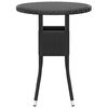 vidaXL bistrosæt til haven 3 dele polyrattan og hærdet glas sort