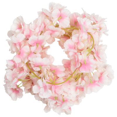 vidaXL kunstige blomsterguirlander 6 stk. 180 cm lyserød