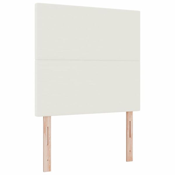 vidaXL Hovedg&aelig;rde Creme 90 cm Velourstof