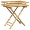 vidaXL foldbart bakkebord 60x40x68 cm bambus