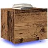 vidaXL Natskab med skuffe Gammelt tr&aelig; 50 x 39 x 41 cm Konstrueret tr&aelig;