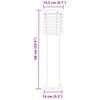 vidaXL udend&oslash;rs standerlampe 3 stk. 60 cm rustfrit st&aring;l sort
