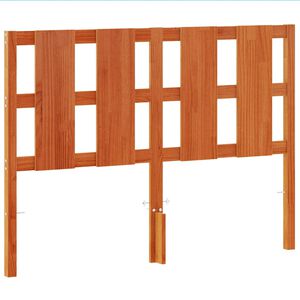 vidaXL sengegavl 135 cm massivt fyrretr&aelig; gyldenbrun