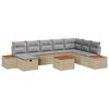 vidaXL Havesofa S&aelig;t 9 stk. Beige polyrattan