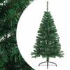 vidaXL kunstigt halvt juletr&aelig; med juletr&aelig;sfod 150 cm PVC gr&oslash;n