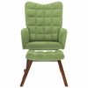 vidaXL gyngestol med fodskammel fløjl lysegrøn