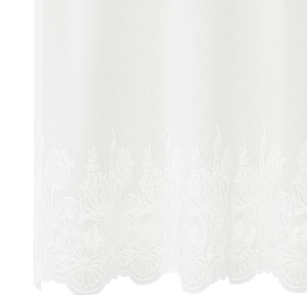 vidaXL Lace Gardin med gardiner Blomstret Hvid 100 x 150 cm Polyester