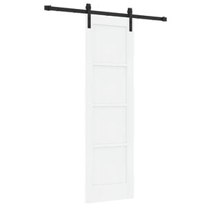 vidaXL Skyded&oslash;r 61 x 198,5 cm Massivt fyrretr&aelig; Hvid og sort