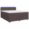 vidaXL Boxmadras med topmadras M&oslash;rk Brun 180 x 200 cm Stof