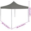 vidaXL Party Tent Antracit 291 x 291 x 315 cm Oxford stof