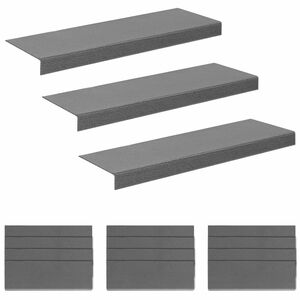 vidaXL Trinm&aring;tter 15 stk. 65 x 21 x 4 cm Lysegr&aring; Polyester Rektangul&aelig;r