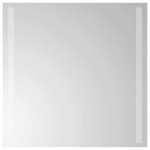vidaXL LED badev&aelig;relsesspejl Transparent 50 x 50 cm h&aelig;rdet glas