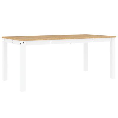 vidaXL spisebord Panama 180x90x75 cm massivt fyrretræ hvid