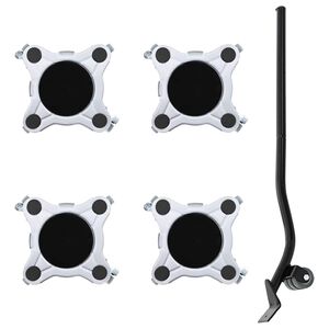 vidaXL m&oslash;belruller 4 stk. med l&oslash;fteanordning 15,5x15,5x5,5 cm st&aring;l 1000 kg