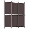 vidaXL 3-panels rumdeler 150x180 cm stof brun