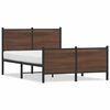 vidaXL sengeramme 120x190 cm uden madras metal brun egetr&aelig;sfarve