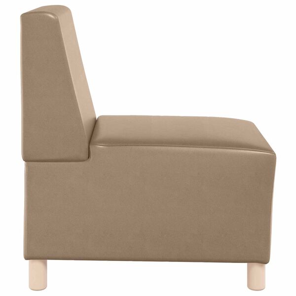 vidaXL | Modulsofa enhed uden arme | Cappuccino 55 x 74 x 82 cm Kunstl&aelig;der