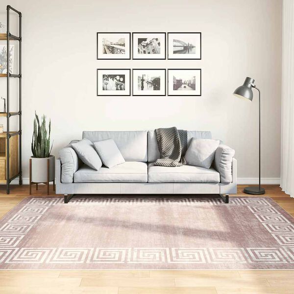 vidaXL gulvt&aelig;ppe 160x230 cm skridsikkert og vaskbart beige