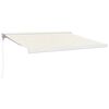 vidaXL foldemarkise manuel betjening 3x2,5 m stof aluminium creme