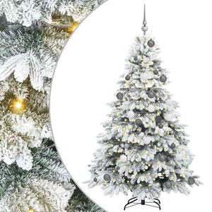 vidaXL Kunstigt juletr&aelig; med 300 LED'er Hvid 180 cm PE og PVC