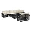 vidaXL Havesofa S&aelig;t 9 stk. Sort polyrattan