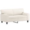 vidaXL 2-personers sofa med puder og hynder 120 cm kunstl&aelig;der creme