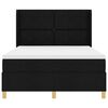 vidaXL Box spring seng med madras Sort 140 x 200 cm Stof