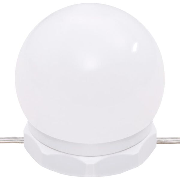 vidaXL makeupbord med LED-lys 74,5x40x141 cm brun egetræsfarve