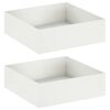 vidaXL Have Blomsterkrukke 2 stk. Hvid 100 x 100 x 30 cm