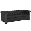 vidaXL 3-personers Chesterfield sofa kunstl&aelig;der sort