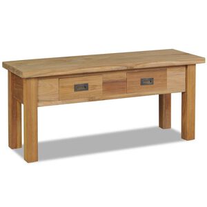 vidaXL entr&eacute;b&aelig;nk 90x30x40 cm massivt teaktr&aelig;