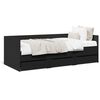vidaXL daybed med skuffer uden madras 100x200 cm sort