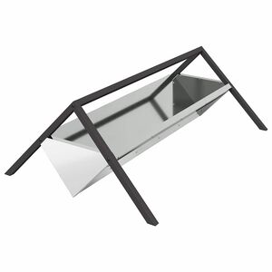 vidaXL Fodertrug til husdyr S&oslash;lv 111 x 76 x 38 cm Galvaniseret st&aring;l