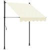 vidaXL markise 150x150 cm sammenrullelig stof og st&aring;l cremefarvet