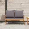 vidaXL Havebænk med pude Brun Massivt akacietræ