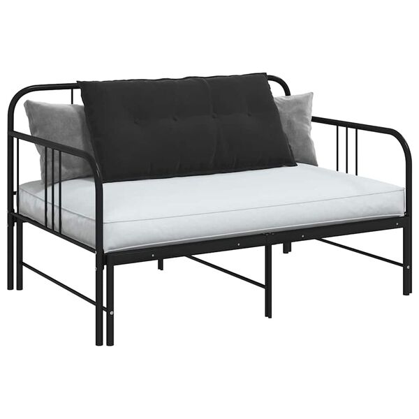 vidaXL Rygpude Sort 100 x 50 cm Velourstof