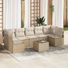 vidaXL Sofa S&aelig;t 8 pcs Beige og creme polyrattan