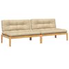 vidaXL midtermoduler til pallesofa 2 stk. med hynder massivt akacietr&aelig;