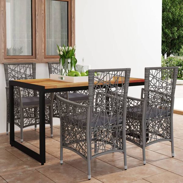 vidaXL spisebordss&aelig;t til haven 5 dele gr&aring;