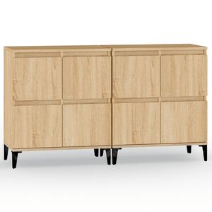 vidaXL sk&aelig;nke 2 stk. 60x35x70 cm konstrueret tr&aelig; sonoma-eg