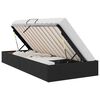 vidaXL Opbevaringsseng med hovedg&aelig;rde Sort 90 x 190 cm Fl&oslash;jl