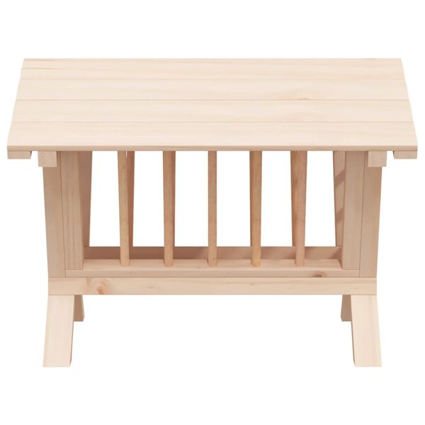 vidaXL kaninfoderautomat 44x33x33 cm massivt fyrretr&aelig;